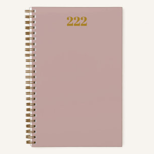 222 Angel Number Journal   Dusty Rose & Gold Notizbuch