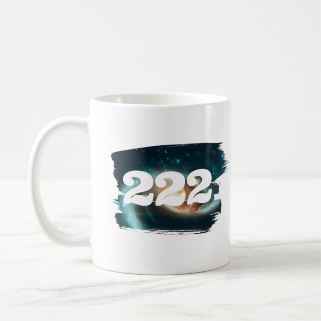 222 Universe Angel Number Galaxy Manifestation Kaffeetasse (Links)