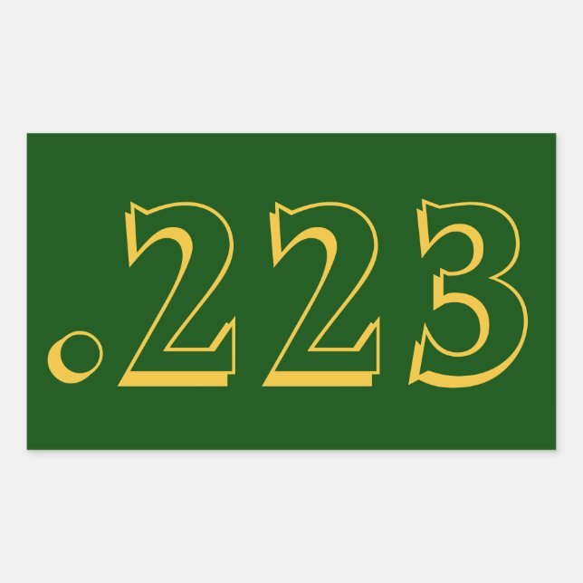 .223 Ammo-Aufkleber Rechteckiger Aufkleber (Vorderseite)