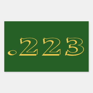 .223 Munitions-Aufkleber Rechteckiger Aufkleber