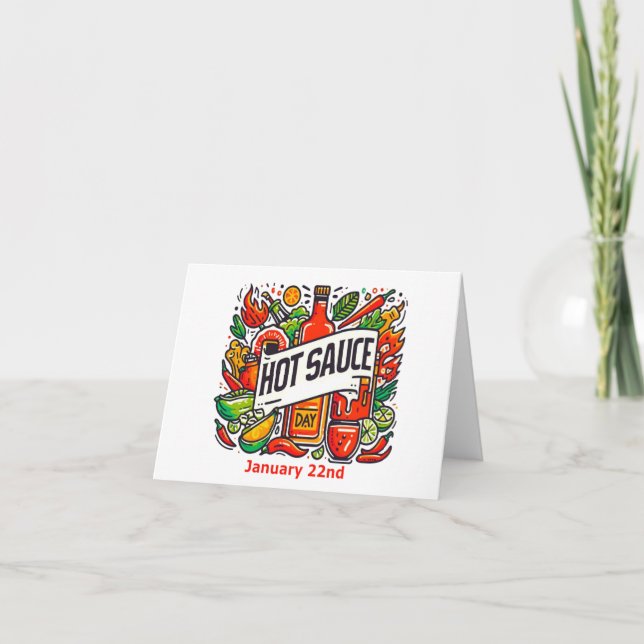 22.01. - Hot Sauce Day Karte (Vorderseite)