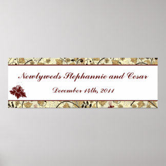 22,5"x7,5" Personalisierter Banner Herbst/Branche Poster