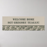 22,5"x7,5" Personalisiertes Banner ARMY ACU Camouf