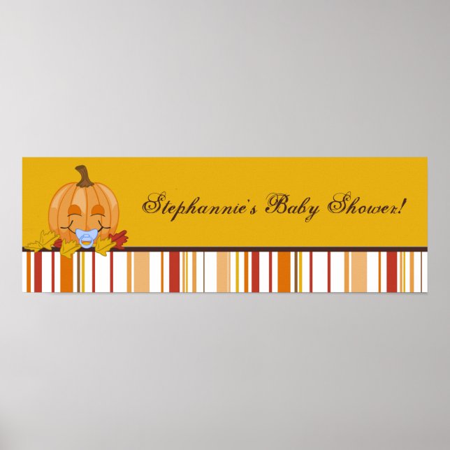 22,5"x7,5" Personalisiertes Banner Herbstfallen Pu Poster (Vorne)