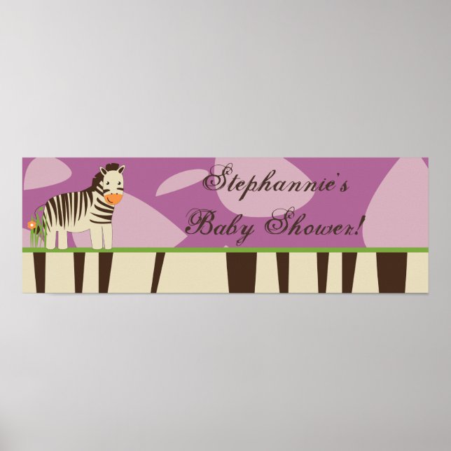 22,5"x7,5" Personalisiertes Banner Jucana Lila Poster (Vorne)