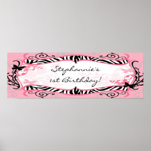 22,5"x7,5" Personalisiertes Banner Schmetterling Z Poster
