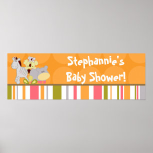 22,5"x7,5" Personalisiertes Banner Tropisches Punc Poster
