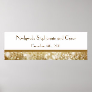 22,5"x7,5" Personalisiertes Banner Weihnachtskupfe Poster