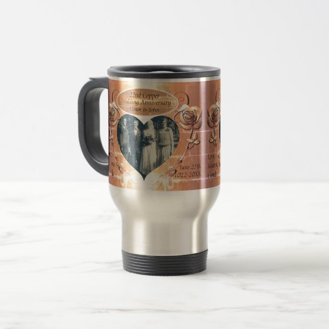 22./7. Kupfer +Foto-Tasse Reisebecher (Vorderseite Links)