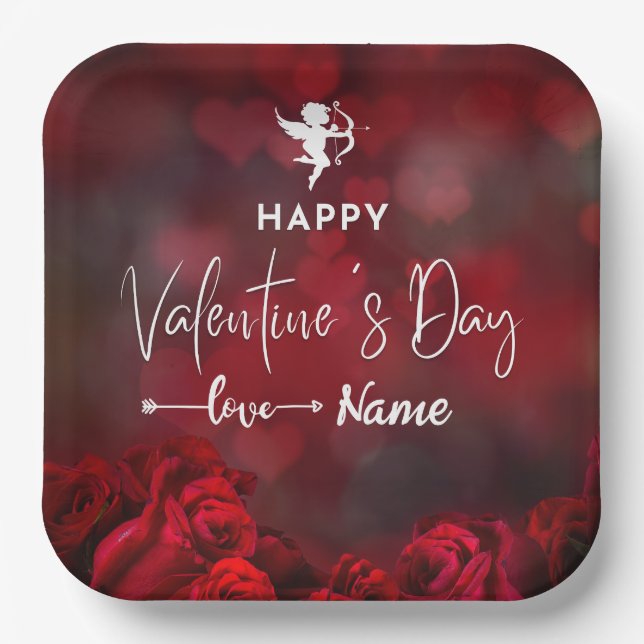 22,86cm Quadratischer Pappteller (Vorderseite)