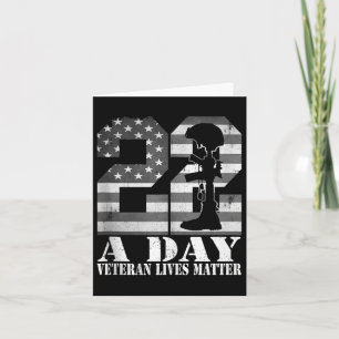 22 A Day Veteran lebt amerikanische Fahne Militärv Karte