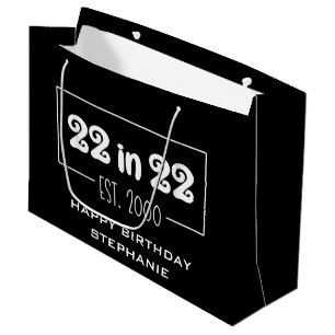 22. Est 2000 22. Geburtstag Große Geschenktüte
