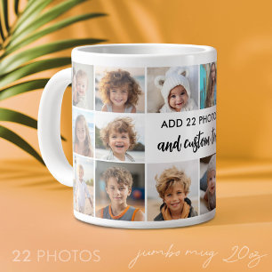 22 Fotocollage - Minimales Raster mit zentriertem Jumbo-Tasse
