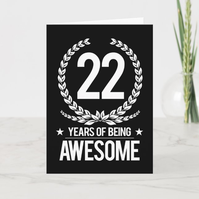 22. Geburtstag (22 Jahre Phantastisch) Karte (Vorderseite)