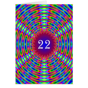 22. Geburtstag Abstrakte Trippy-Wirbel