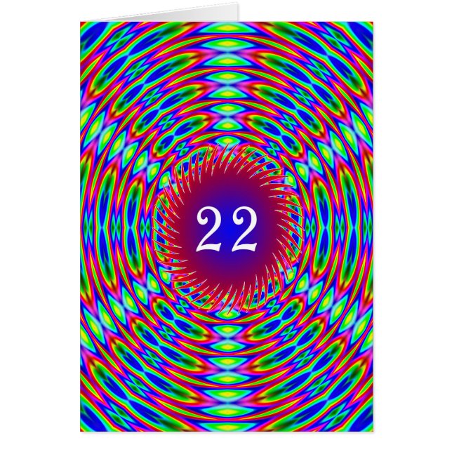 22. Geburtstag Abstrakte Trippy-Wirbel (Vorne)