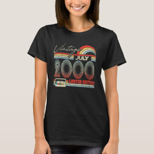 22. Geburtstag Juli 2000 Vintage Kassette T-Shirt
