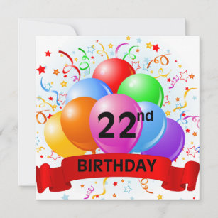 22 Jahre Geburtstags Karten Zazzle Ch