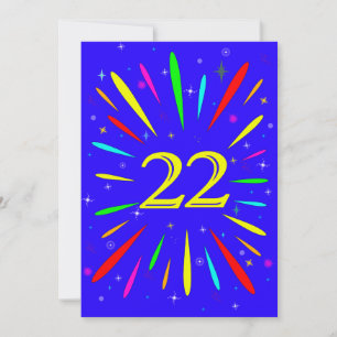 22. Geburtstagsparty Einladung Explosion