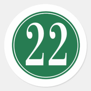 22 Grüner Kreis Runder Aufkleber