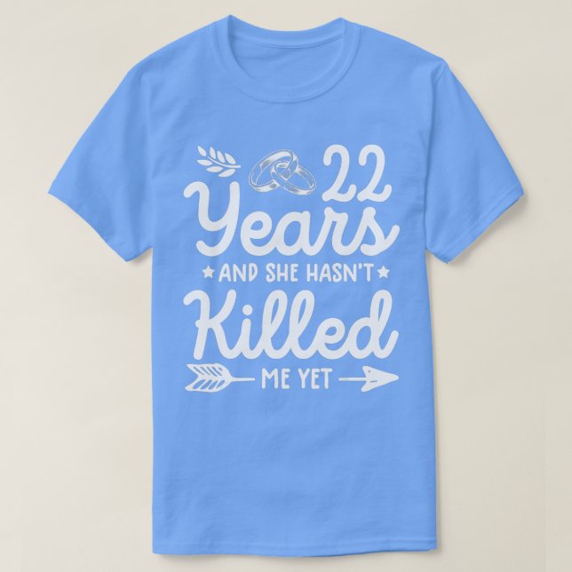 22. Hochzeitstag Shirt Tee-Matching Paar (Design vorne)