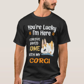 22 Ich hätte mit Corgi zu Hause bleiben können T-Shirt