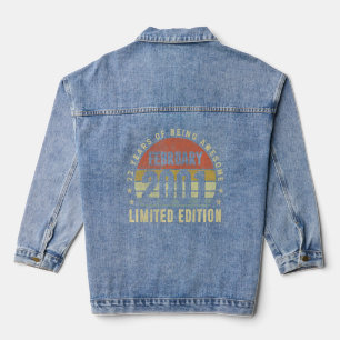 22 Jahre alt Februar 2001 22. Geburtstag Jeansjacke