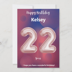 22 Jahre alte Happy Birthday Card