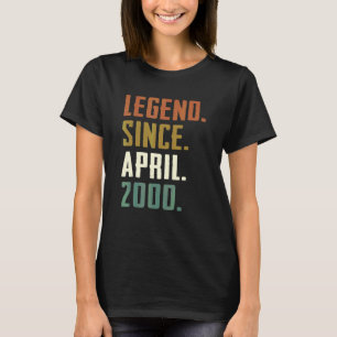 22 Jahre alte Legende seit April 2000 22. Geburtst T-Shirt