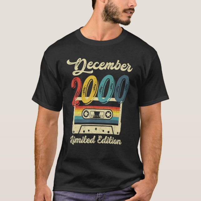 22 Jahre alter Retro Dezember 2000 Kassette 22. T-Shirt (Vorderseite)