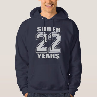 22 JAHRE ernüchtern Weiß auf Dunkelheit Hoodie