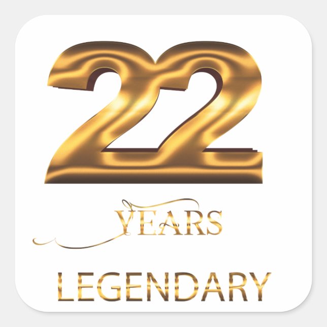 22 Jahre legendärer Aufkleber (Vorderseite)