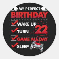 22-jähriger Gamer Boy 22. Perfect Birthday Gaming