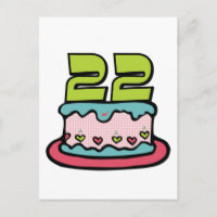 22-jähriger Geburtstagskuchen
