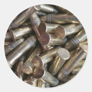 22 Kaliber Bullets Runder Aufkleber