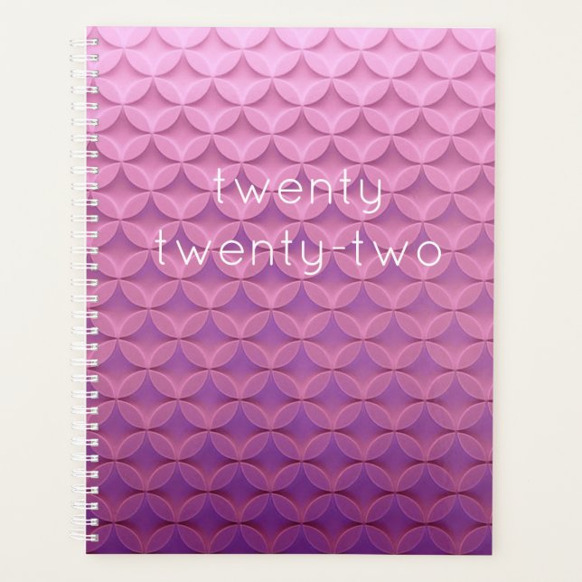 22 Lila rosa Muster Moderne Planer (Vorderseite)