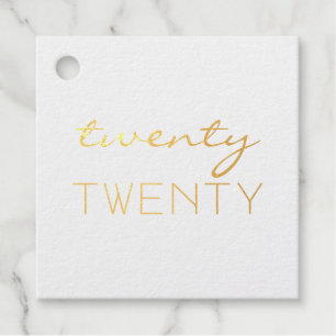 22. Neujahr 2020 Moderne Typografie Geschenkanhänger