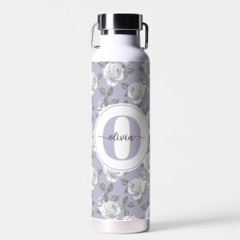 22 oz. Rose Garden Monogram Lavendel Wasserflasche Trinkflasche