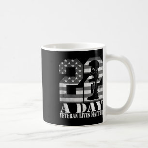 22 pro Tag Veteran lebt Amerikanische Flagge Milit Kaffeetasse