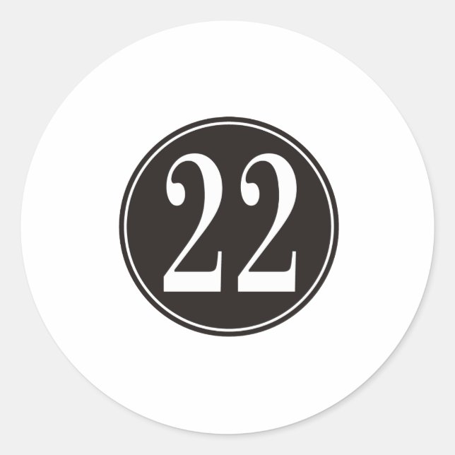 #22 Schwarzer Kreis (vorne) Runder Aufkleber (Vorderseite)