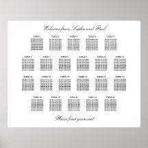 22 Tabelle Elegantes Minimalistisches Sitzdiagramm