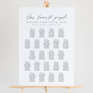 22 Tische Der Sitzplan unserer Lieblingsgäste Poster