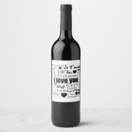 22 Wege zu sagen I Liebe Sie Wein Flasche Etikett