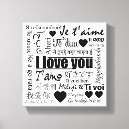 22 Wege zu sagen, ich Liebe Sie Leinwand Wall Art