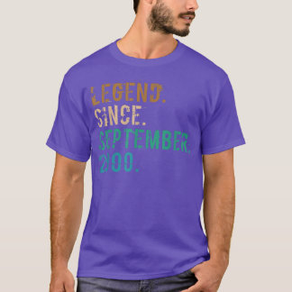 22 Year Old Gift Legend Since September 2000 22nd T-Shirt