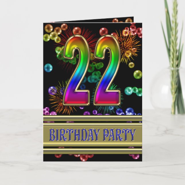 22e anniversaire Invitation (Devant)