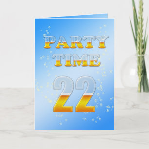 22e anniversaire invitation fête avec beaucoup de 