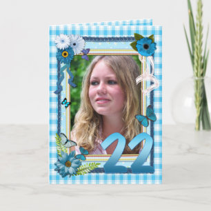 22ème carte photo pour un anniversaire