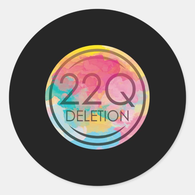 22q11 Löschung für 22q Sensibilisierungsunterstütz Runder Aufkleber (Vorderseite)