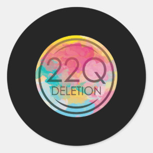 22q11 Löschung für 22q Sensibilisierungsunterstütz Runder Aufkleber